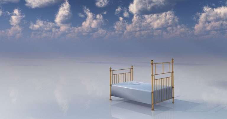 letto tra le nuvole, nei sogni